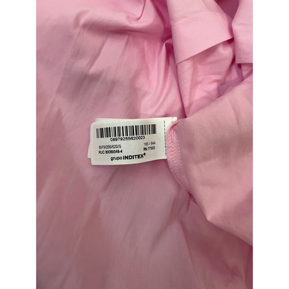 NEW Zara Midi Pink Shirt Belted Midi Dress Pink Size Small