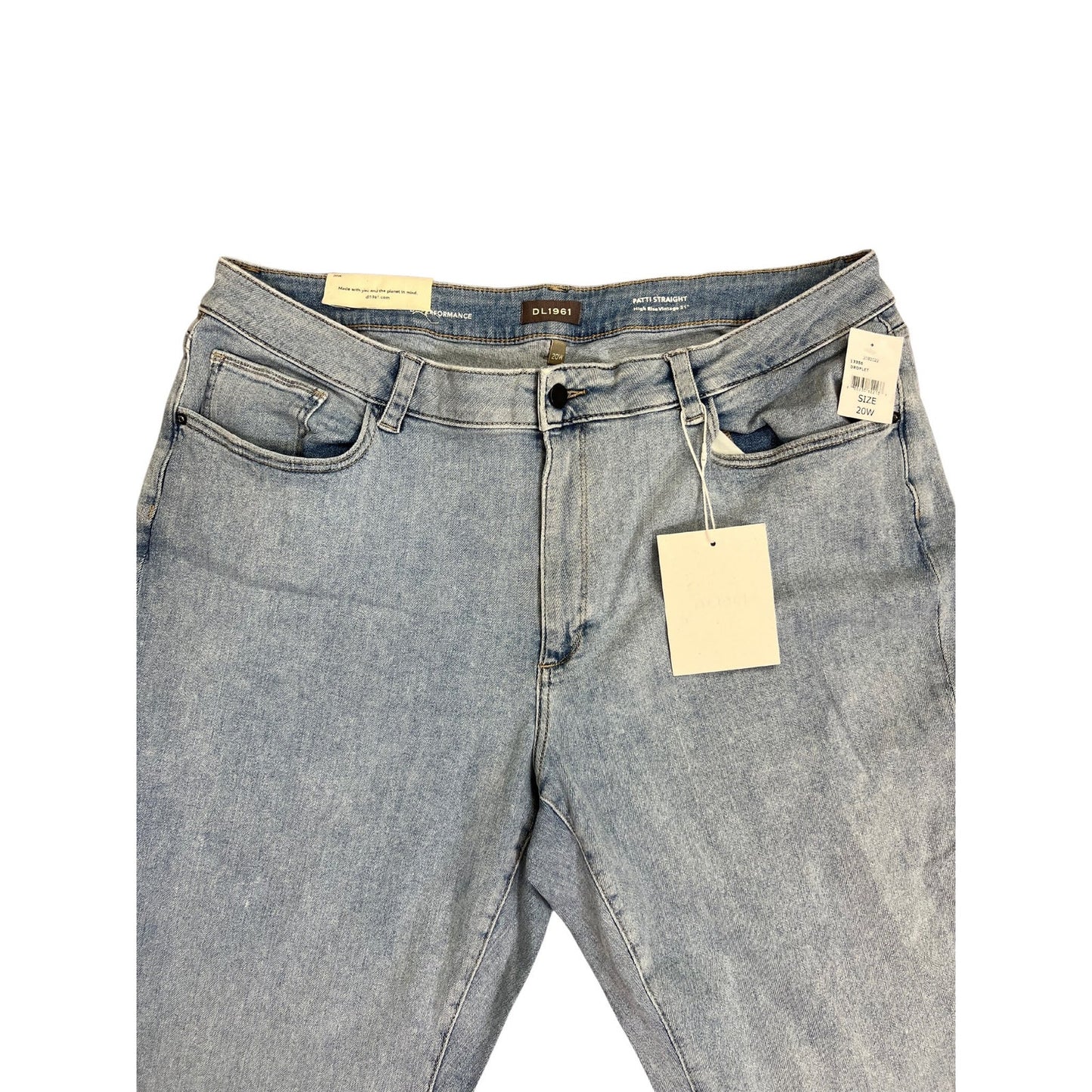 DL1961 Patti Straight High Rise Ankle in Vintage Blue Size 20W Denim Stretch