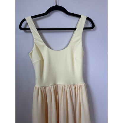 Show Me Your Mumu Yellow Maxi Dress Scoop Neck High Slit Bridesmaid Gown Small