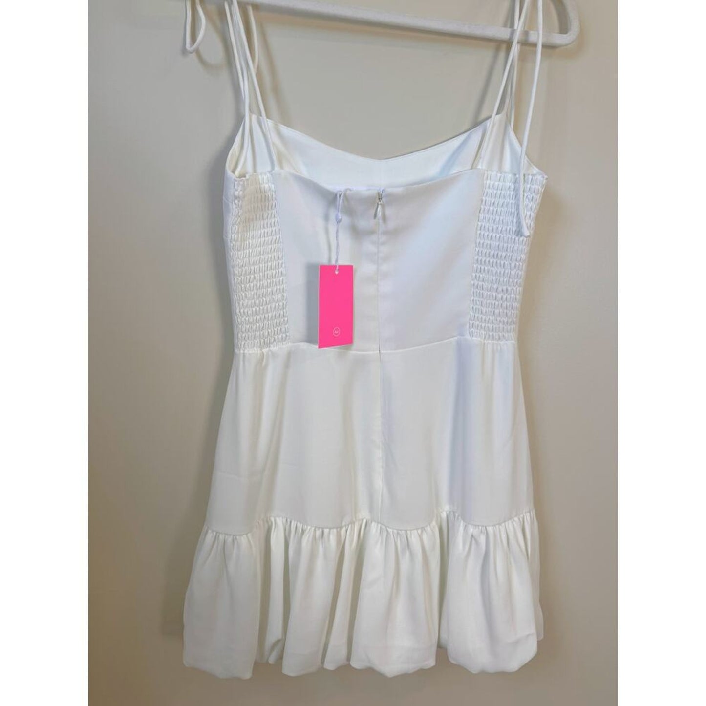 NEW NWT Amanda Uprichard Ivy Bubble Skirt Mini Dress White Size Medium‎