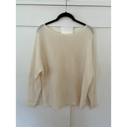 Pure Collection 100% Cashmere Pullover Sweater Cream