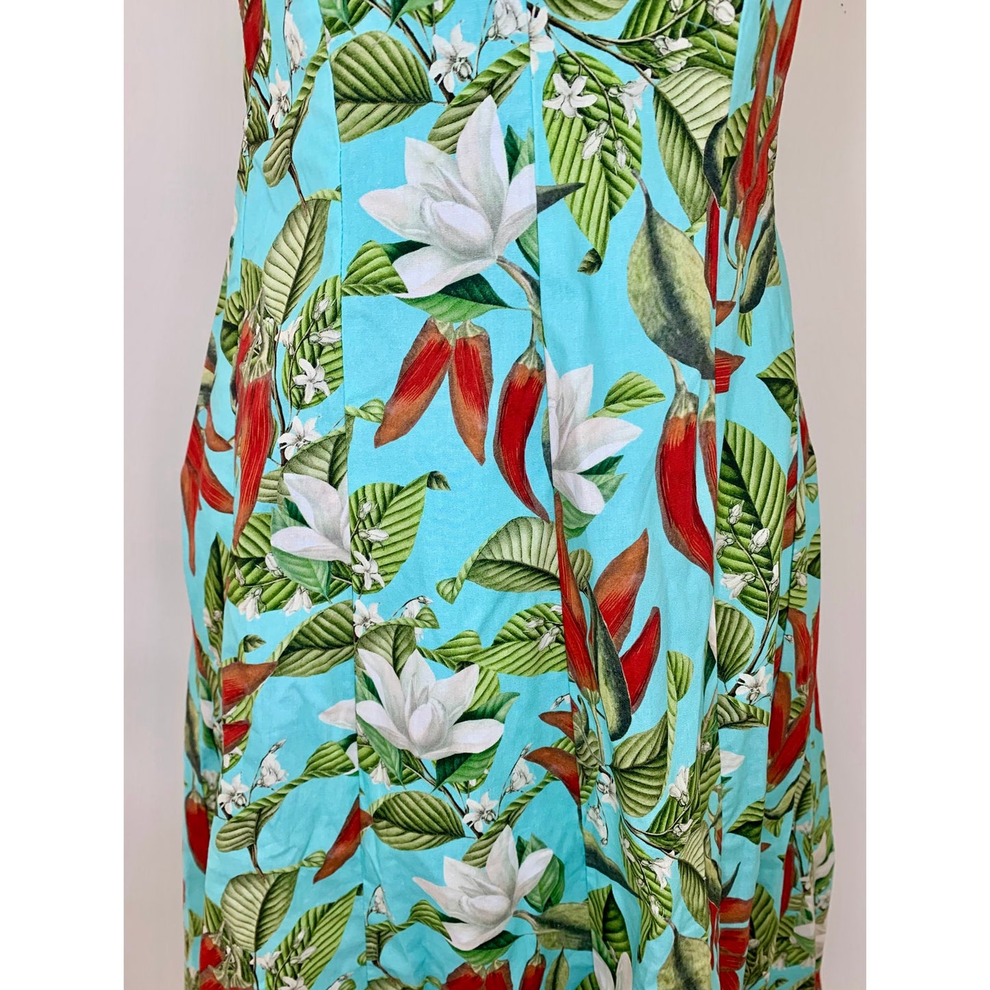 Show Me Your Mumu Prim Dress Midi Spicy Peppers Medium Floral Sleeveless Lined