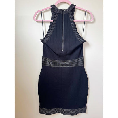 NEW NWT L'agence Anissa Button Dress Black Size XS