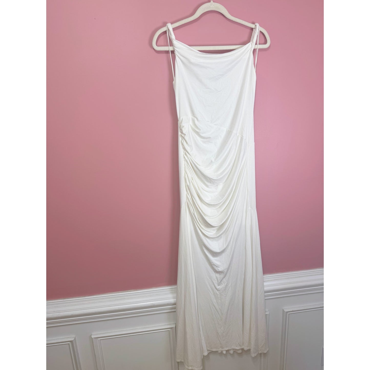 Alice + Olivia Bianca Midi Dress in Off White Size 8