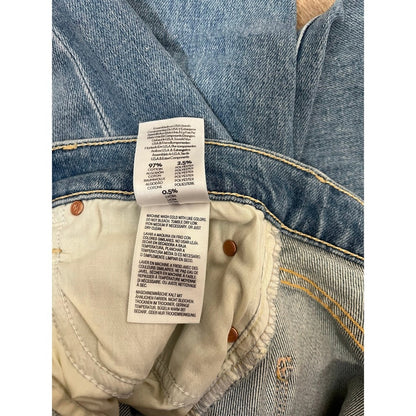 MOTHER Jeans Women's 29 High Waisted Button Fly Frayed Hem Straight Leg Denim