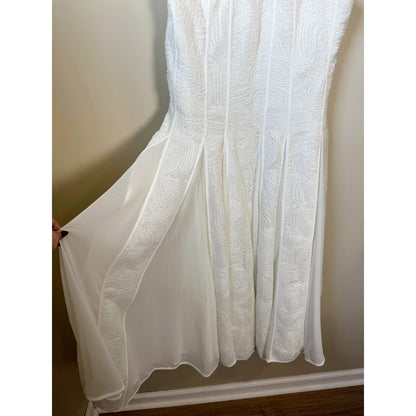 NEW NWT Aje. Soleil Lace Midi Dress White Size 8