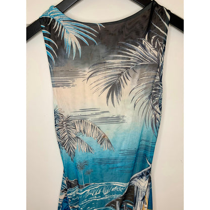 Agua Bendita Keira Shaka Maxi Dress in Multicolor Small Lined Sleeveless Stretch