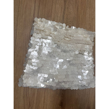 Show Me Your Mumu Izzy Skort XS White Shimmer Shell Sequin Mini Skirt