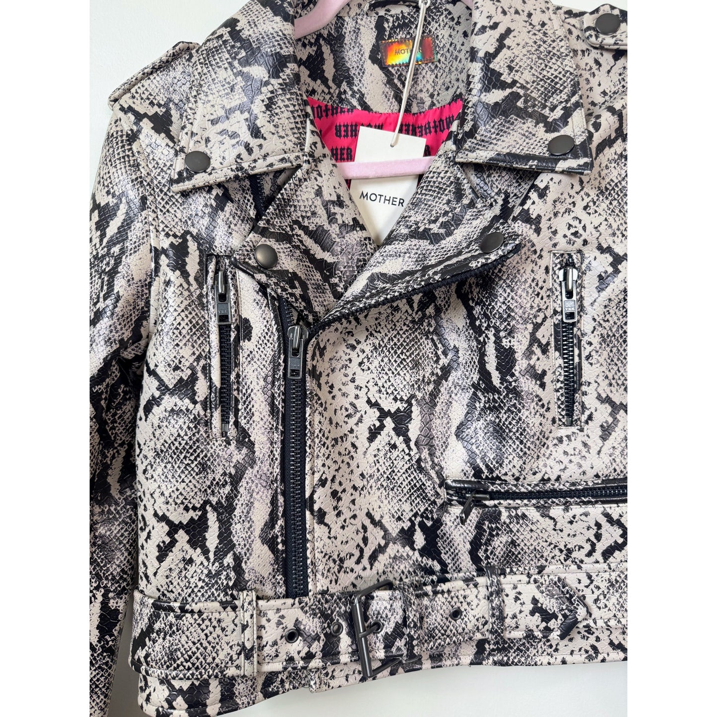 NEW NWT MOTHER Chopper Moto Jacket in Cold Blood Size XS