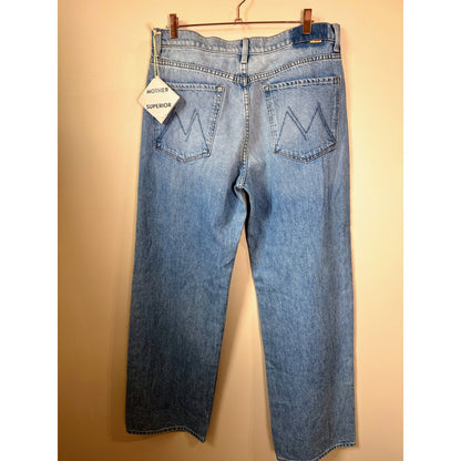 NEW NWT MOTHER Dodger Button Hover Cuff Jeans in Funk N Flare Size 31