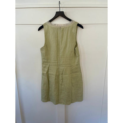 Reformation Reia Linen Dress‎ Dried Herbs Size 10