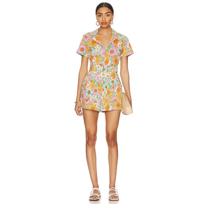Show Me Your Mumu Outlaw Romper Flower Market Denim Size Medium