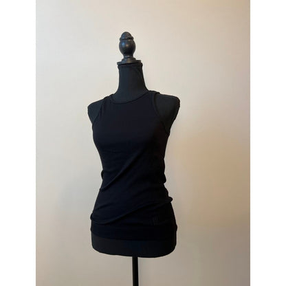 Malene Birger Amani Tank Top‎ in Black Small Knit Pullover Ribbed Stretch Gothic