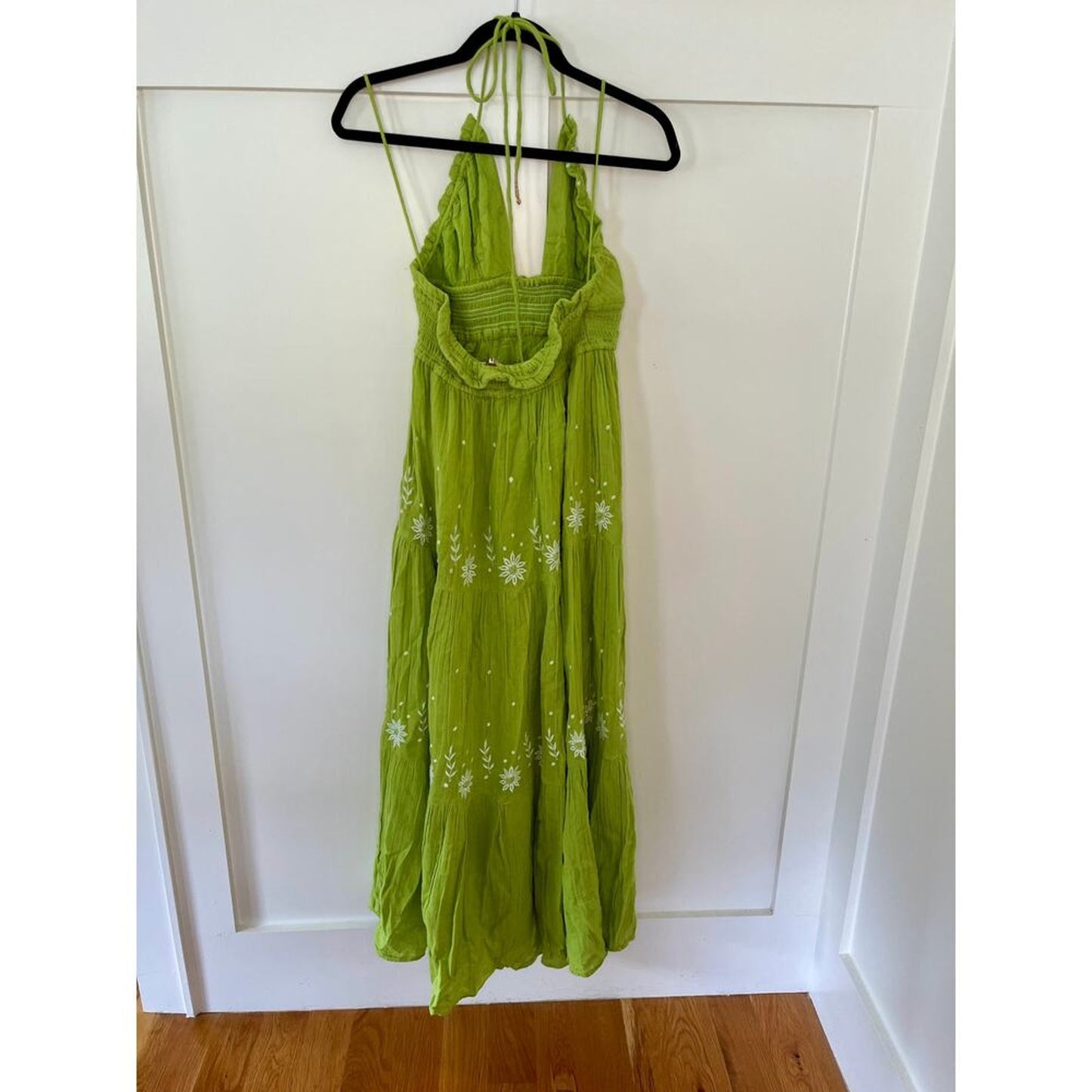NEW NWT Free People Real Love  Halter Maxi Dress Lace Fern Combo‎ Size Medium
