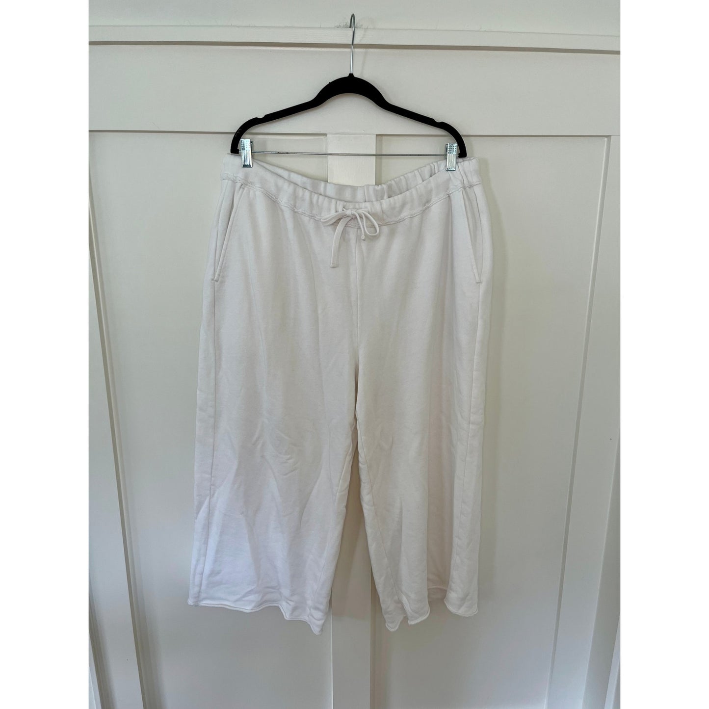NEW NWT Eileen Fisher Organic Cotton Wide Leg Crop Pant White Size 1X