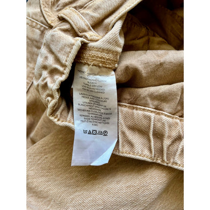 We The Free Free People Marx Slouchy Cargo Jeans Tan Size 26