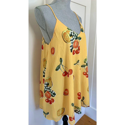 Show Me Your Mumu Citrus Mini Dress in Yellow Medium‎ Graphic Print Sleeveless