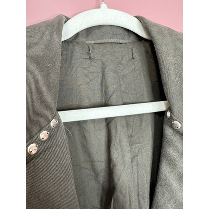 Free People Embellished Suit Set in Gray Size 4 Studded Relaxed Mid-Rise Pockets