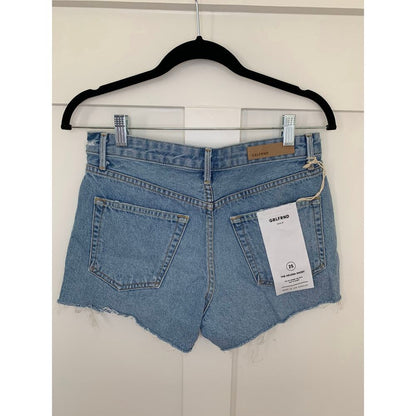 GRLFRND The Helena Short in Heartbeat Size 25 Button Fly Distressed Denim Cotton