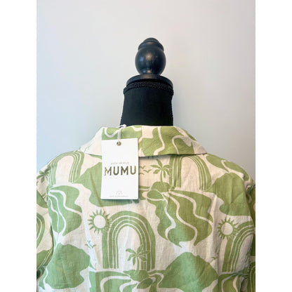 Show Me Your Mumu Hayden Blazer in Desert Sands Large Graphic Print Button Front