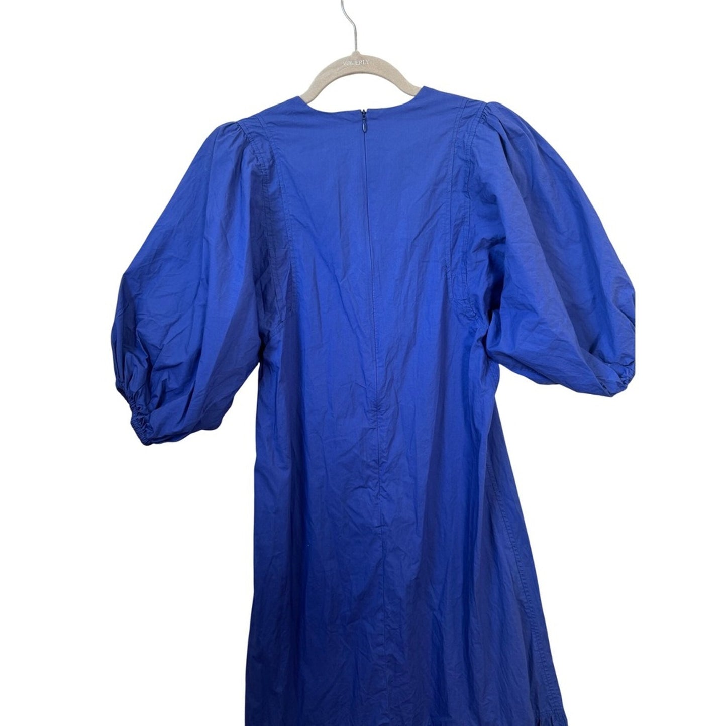 Anna Cate Royal Blue V-Neck Puff Sleeve Tiered Midi Dress XS