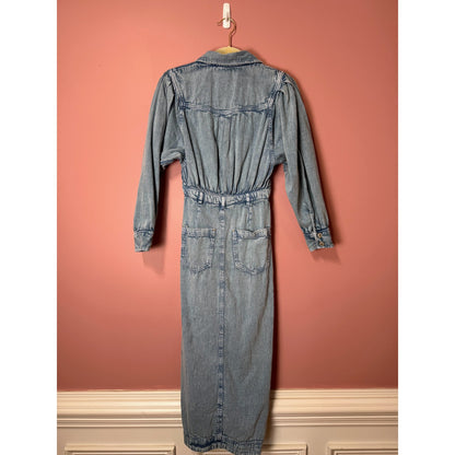 Free People Mad Love Denim Midi Dress Size XS