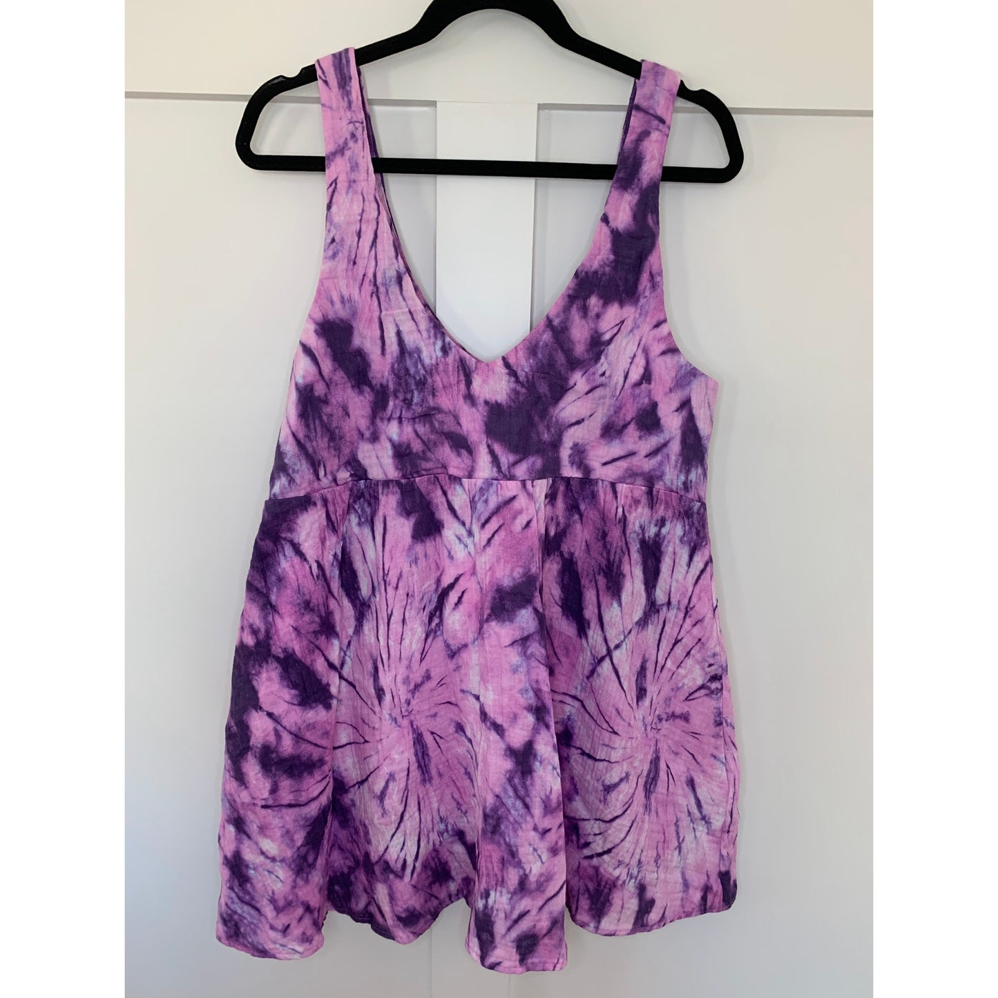 Show Me Your Mumu Weekend Mini Dress Purple Tie Dye Medium Pullover Sleeveless