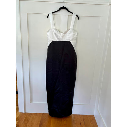 NEW Reformation Willy Maxi Dress White and Black Size 8