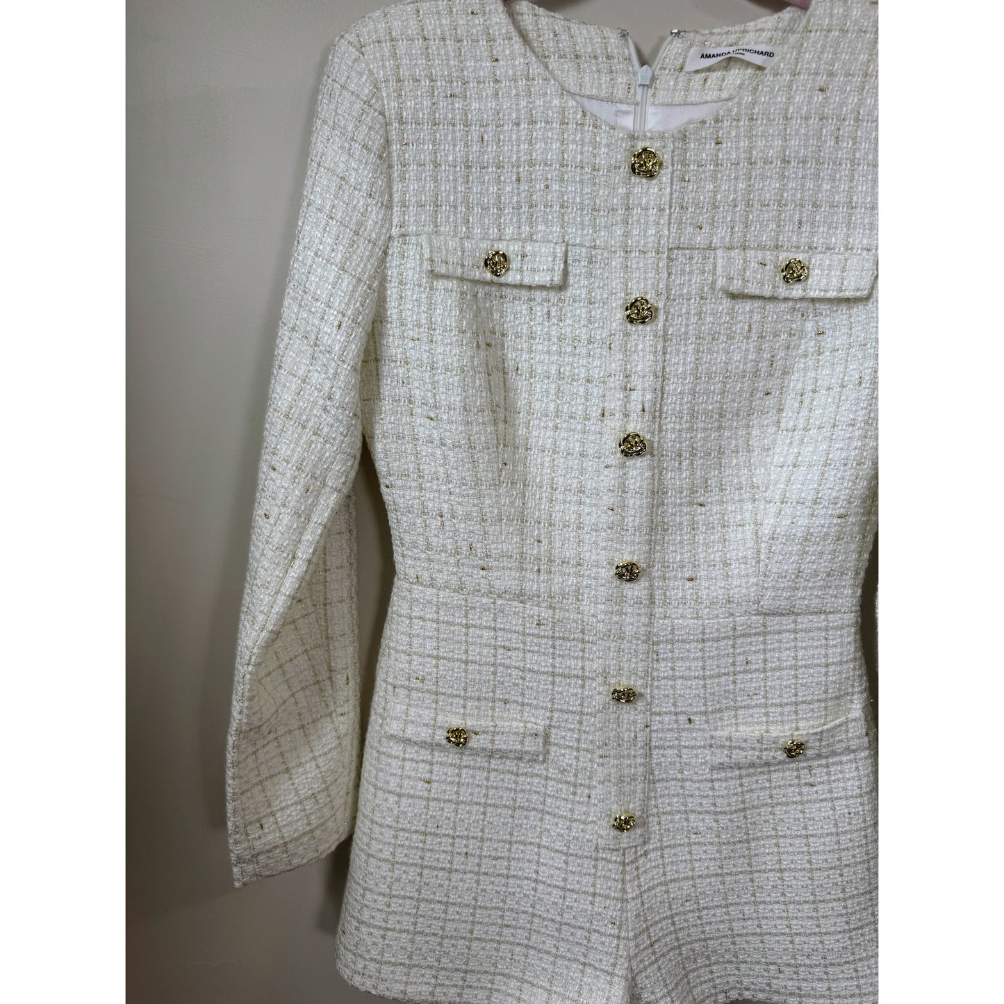 NEW NWT Amanda Uprichard Fallon Romper in White Size Small