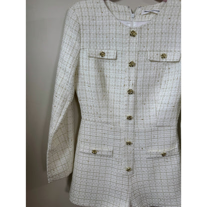 NEW NWT Amanda Uprichard Fallon Romper in White Size Small