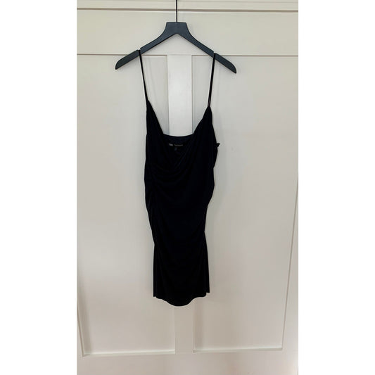 Zara Mini Dress in Black Size XL Sleeveless Side Zip Lined Party Cocktail Gothic