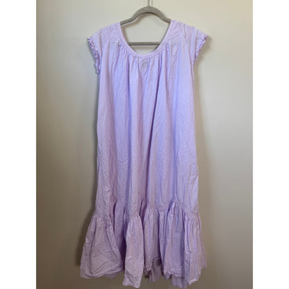 Free People Free-Est Lavender Crochet Lace Button Front Midi Dress Lilac XS