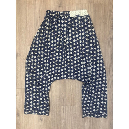 Jaded Gypsy Womens Star Print Harem Pants Navy Blue Drop Crotch Boho O/S