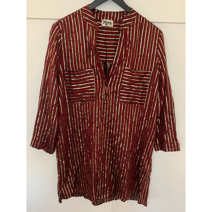 Show Me Your Mumu Maribelle Shirt Dress in Late Night Stripe Size XS Long Sleeve