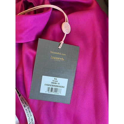 House of CB Aida Hot Pink Halter Neck Drape Maxi Dress XS