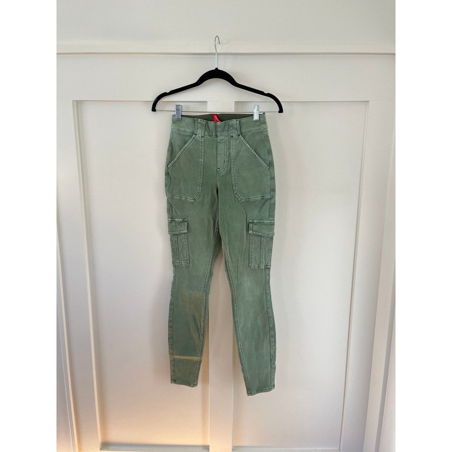 SPANX Women Green Cargo Skinny Pants Size S P