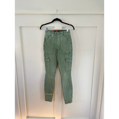 SPANX Women Green Cargo Skinny Pants Size S P