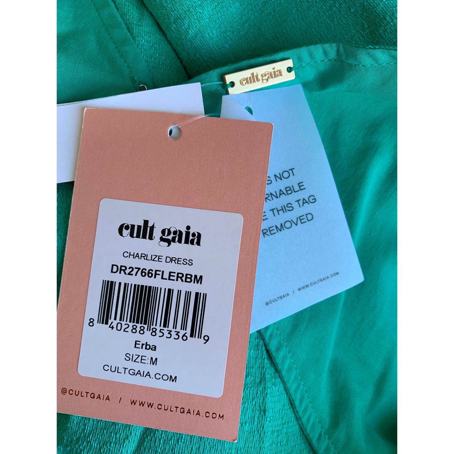 Cult Gaia Charlize Dress in Erba Medium 3/4 Sleeve Cutout Lined Pockets Party