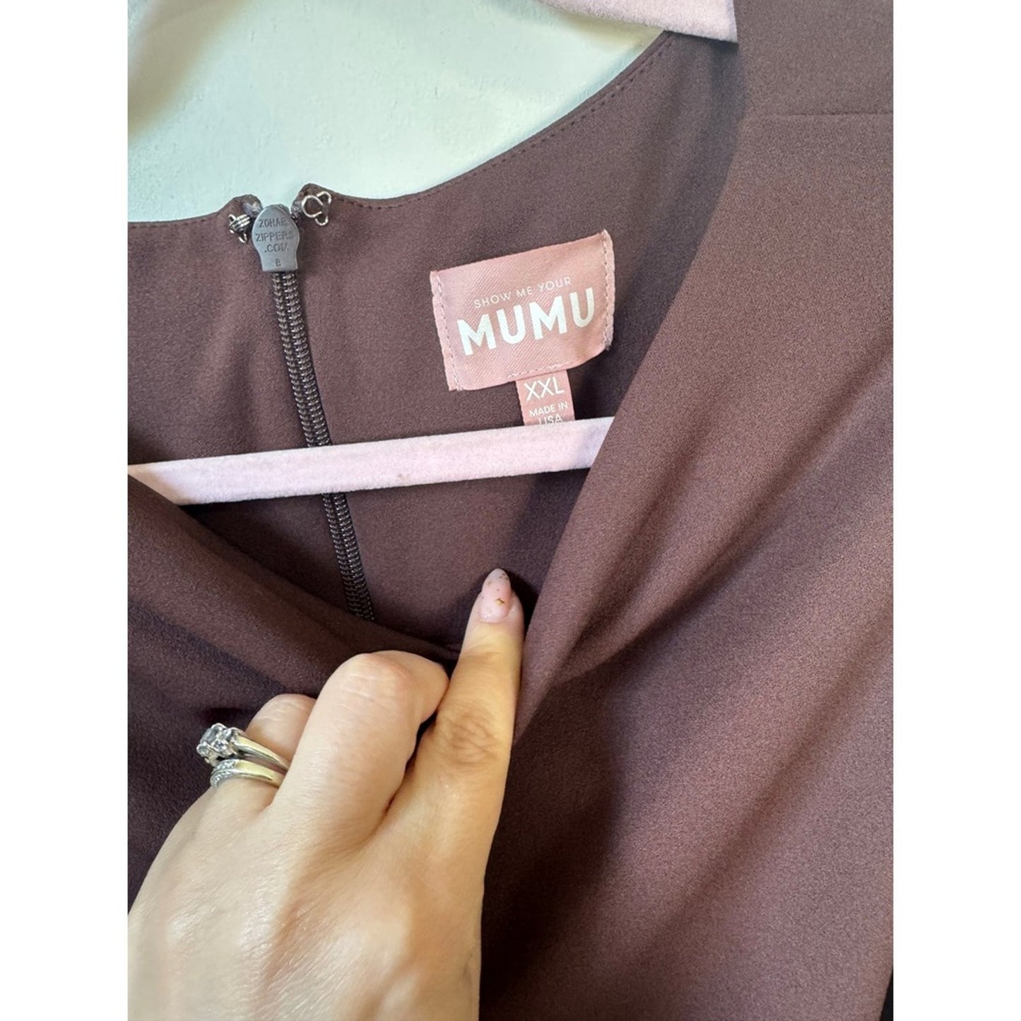 Show Me Your Mumu Chocolate Brown Ruched Drop Waist Maxi Dress XXL