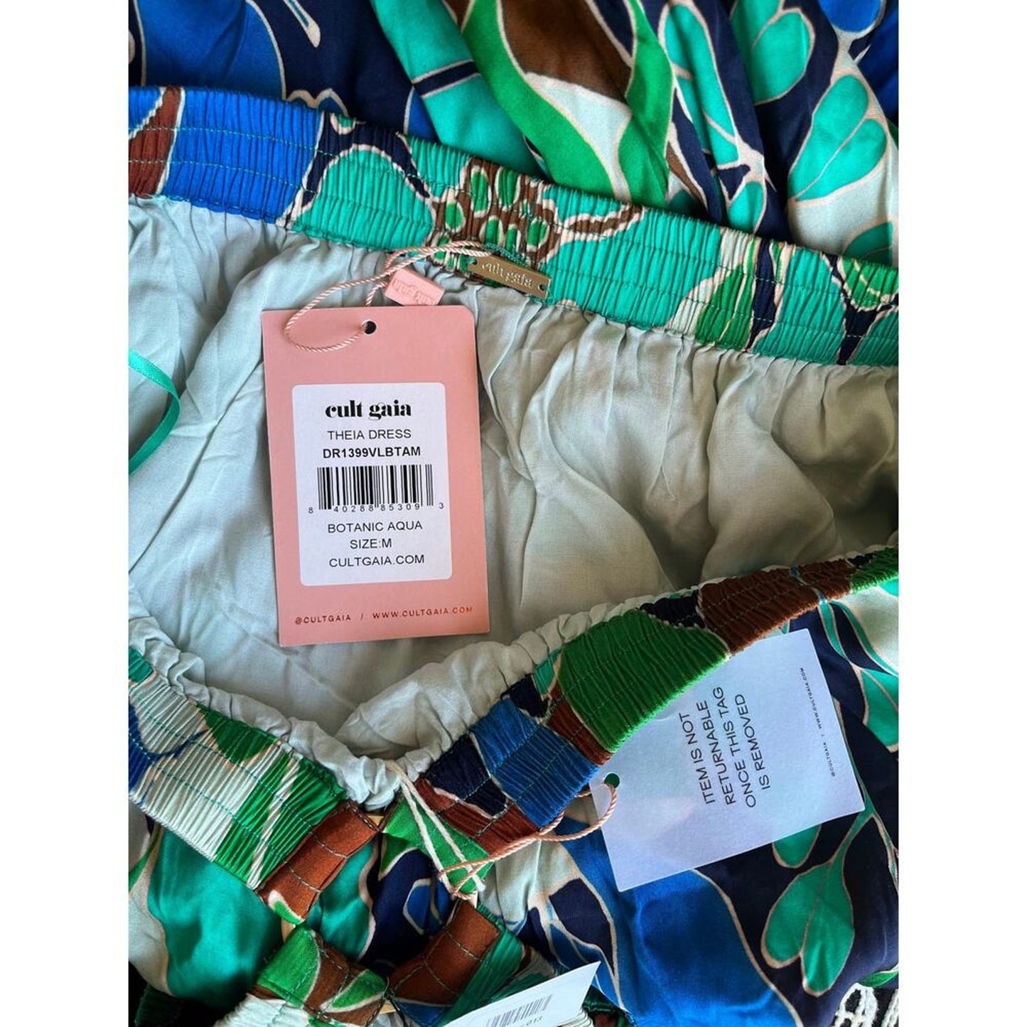 Cult‎ Gaia Theia Dress Botanic Aqua Size Medium