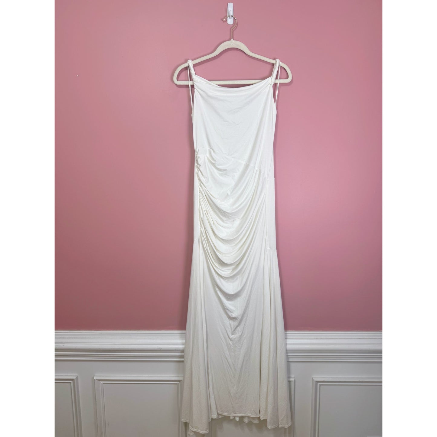 Alice + Olivia Bianca Midi Dress in Off White Size 8