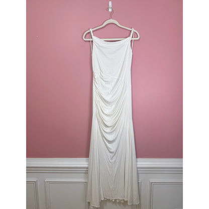 Alice + Olivia Bianca Midi Dress in Off White Size 8