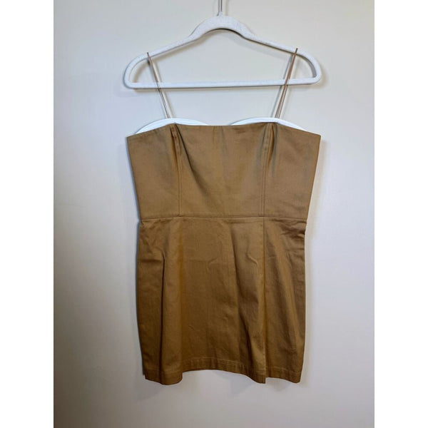 NEW‎ NWT Amanda Uprichard Malene Mini Dress Tan Size Large