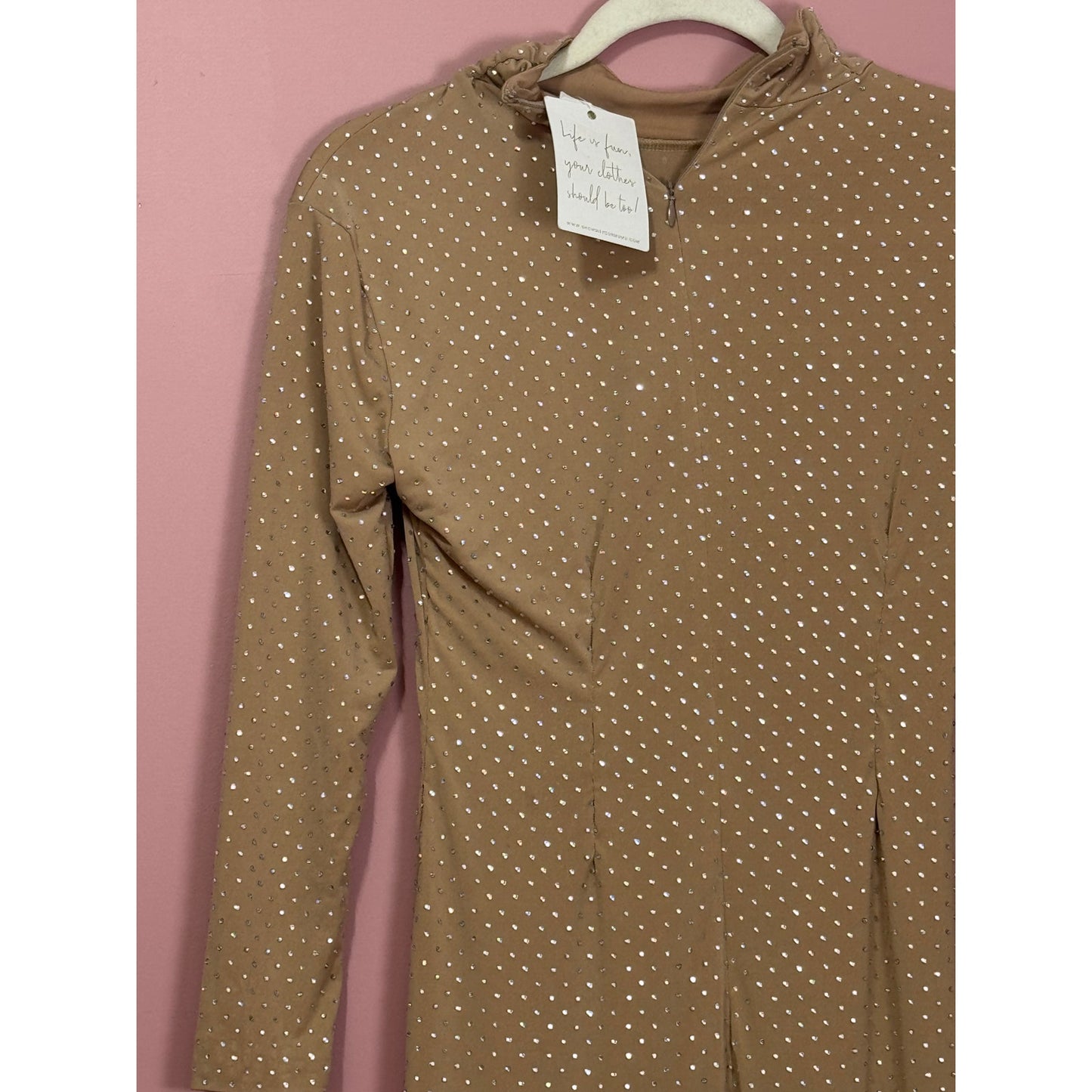 Show Me Your Mumu All Out Maxi Dress in Taupe Size Medium