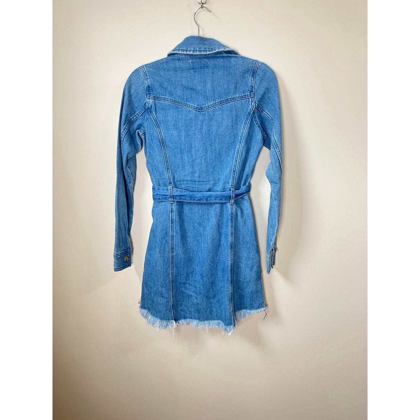 NEW NWT Show Me Your Mumu Durango Belted Denim Mini Dress Size XS