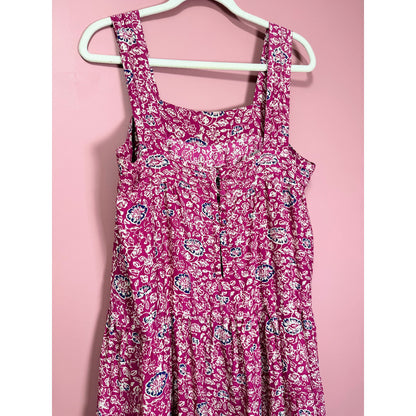Natalie Martin Jasmine Silk Maxi Dress Pink Combo Size Large