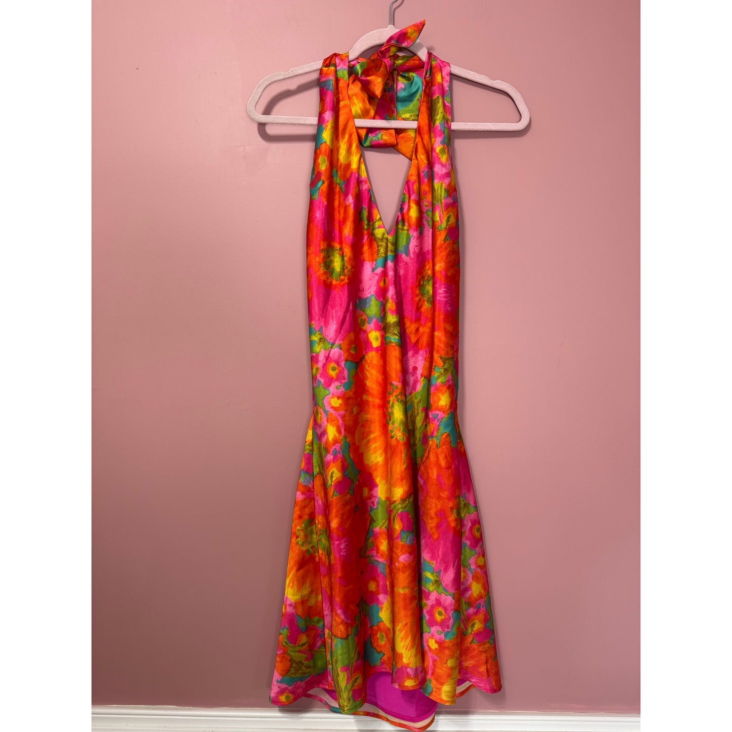 NEW Show Me Your Mumu Jasmine Tie Mini Dress Miss Malibu Multi Size Large