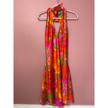 NEW Show Me Your Mumu Jasmine Tie Mini Dress Miss Malibu Multi Size Large