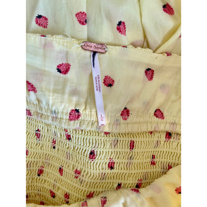 NEW Free People Strawberry Lemon Midi Picnic Dress Size Large
