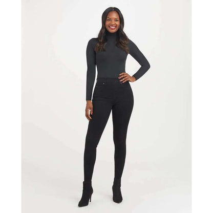 SPANX Black High Waisted Ponte Knit Slim Straight Leg Pants Women's Size S/P